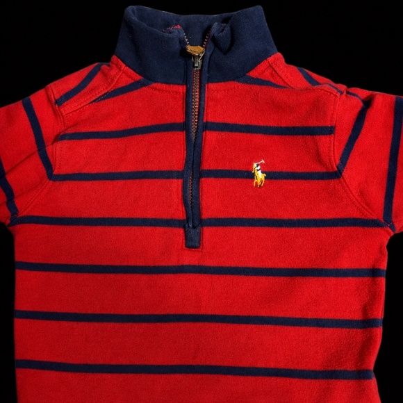 Designer Bundle- 2T POLO Quarter Zip + 12-18m jeans - Picture 6 of 11